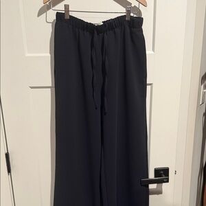 Aritzia Navy M Lodge Pant Crepette Like New!! Color is Dark Night Navy
